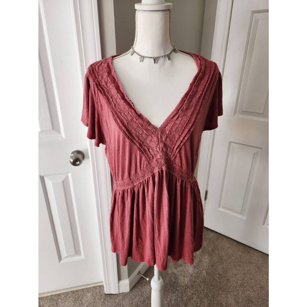 Rose Pink Torrid Peplum Top - Size 2